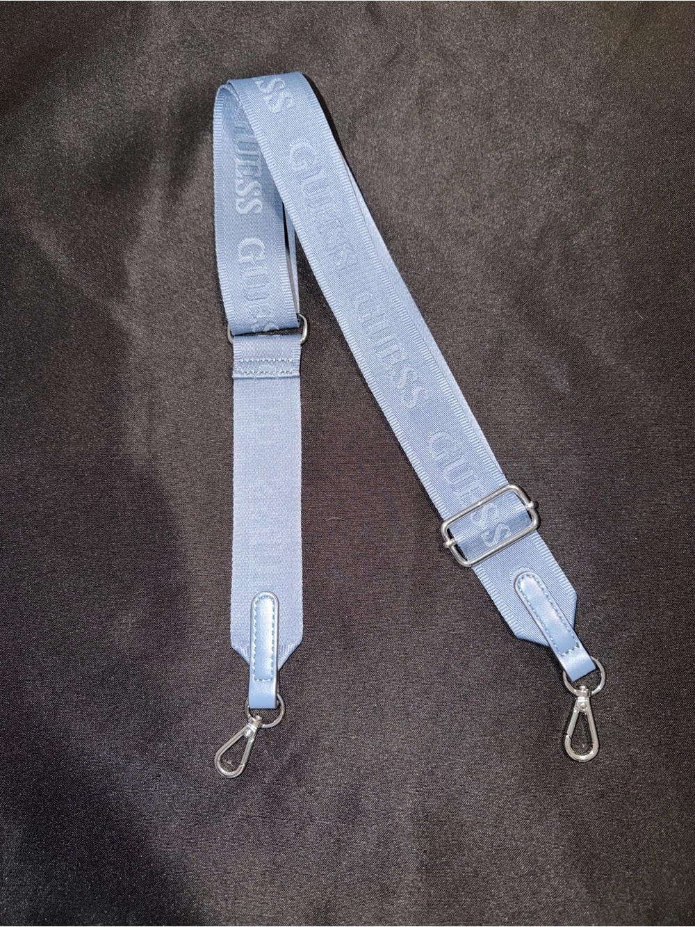 GUESS Light Blue Branded Adjustable Crossbody Strap